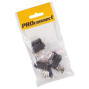 Разъем высокочастотный на кабель,штекер BNC под винт с колпачком, угловой, (3шт.) (пакет)  PROconnect